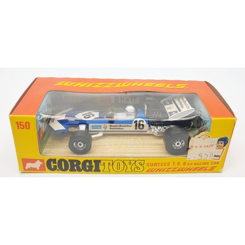 351 - A vintage boxed Corgi Whizzwheels Surtees T.S.9F/1 Racing Car, 150. UK shipping £14. We combine ship... 