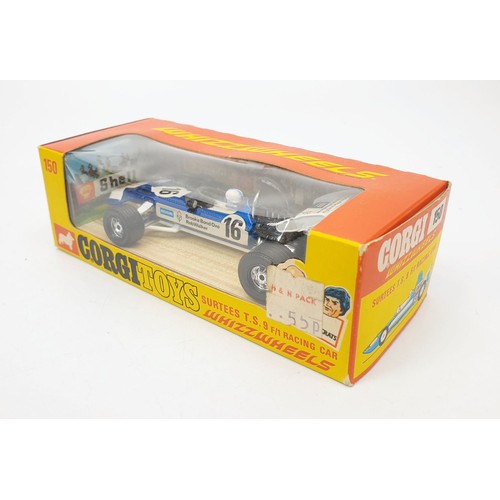 351 - A vintage boxed Corgi Whizzwheels Surtees T.S.9F/1 Racing Car, 150. UK shipping £14. We combine ship... 