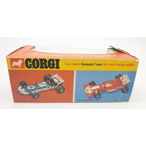 352 - A vintage boxed Corgi Whizzwheels Yardley McLaren M19A Formula 1 Racing Car, 151. UK shipping £14. W... 