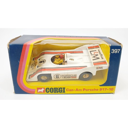 363 - A vintage boxed Corgi Can-Am Porsche 917-10, 397. UK shipping £14. We combine shipping.