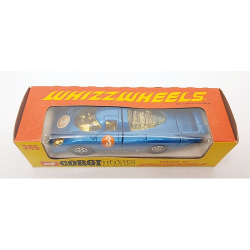 370 - A vintage boxed Corgi Whizzwheels Porsche 917, 385. UK shipping £14. We combine shipping.