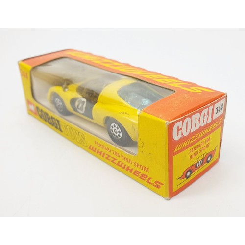 375 - A vintage boxed Corgi Whizzwheels Ferrari 206 Dino Sport, 344. UK shipping £14. We combine shipping.