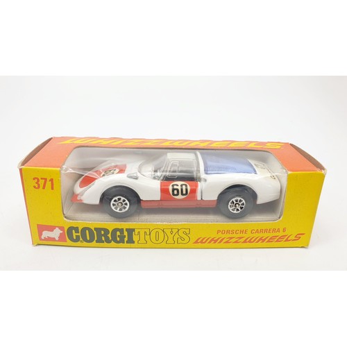 376 - A vintage boxed Corgi Whizzwheels Porsche Carrera 6, 371. UK shipping £14. We combine shipping.