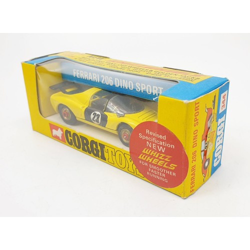 380 - A vintage boxed Corgi Ferrari 206 Dino Sport, 344. UK shipping £14. We combine shipping.