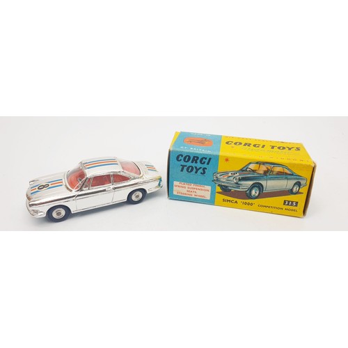 381 - A vintage boxed Corgi Simca 1000 Competition Model, 315. UK shipping £14. We combine shipping.