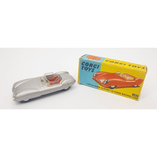 383 - A vintage boxed Corgi Lotus Mark Eleven Le Mans Racing Car, 151. UK shipping £14. We combine shippin... 