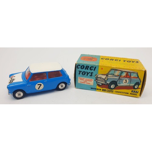 386 - A vintage boxed Corgi Morris Mini Cooper Competition Model, 227. UK shipping £14. We combine shippin... 