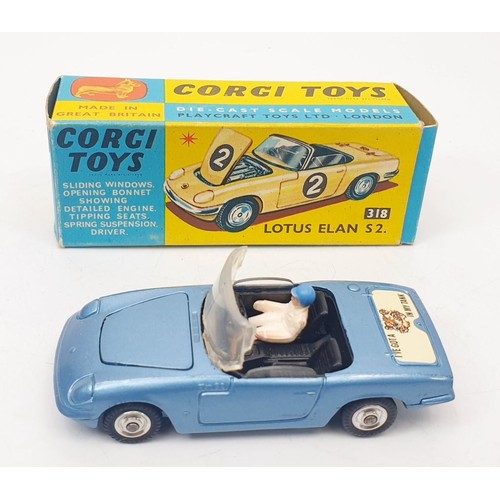 388 - A vintage boxed Corgi Lotus Elan S2, 318. UK shipping £14. We combine shipping.