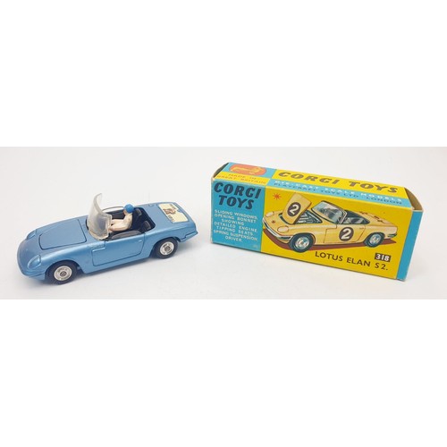 388 - A vintage boxed Corgi Lotus Elan S2, 318. UK shipping £14. We combine shipping.