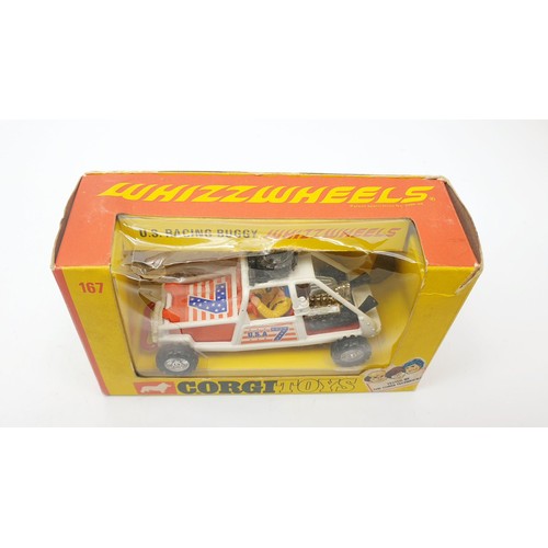 391 - A vintage boxed Corgi U.S. Racing Buggy, 167. UK shipping £14. We combine shipping.