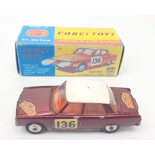 396 - A vintage boxed Corgi Rover 2000 in Monte Carlo Trim, 322 with reproduction box. UK shipping £14. We... 