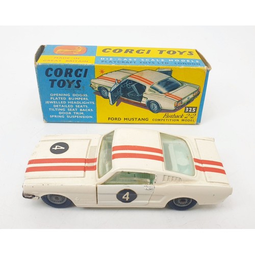 398 - A vintage boxed Corgi Ford Mustang Fast Back 2+2 Competition Model, 325. UK shipping £14. We combine... 