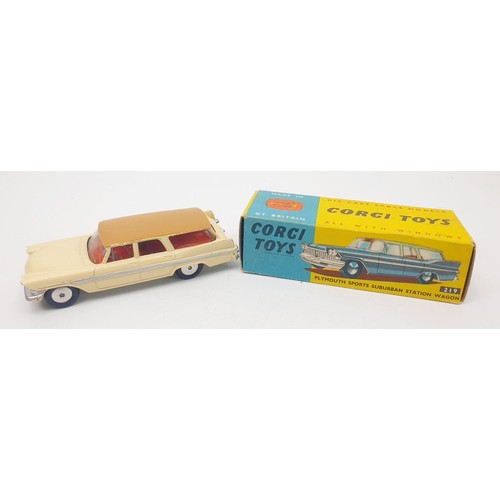 401 - A vintage boxed Corgi Plymouth Sports Suburban Station Wagon, 219. UK shipping £14. We combine shipp... 