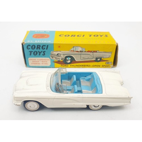 402 - A vintage boxed Corgi Ford Thunderbird Open Sports, 215S. UK shipping £14. We combine shipping.