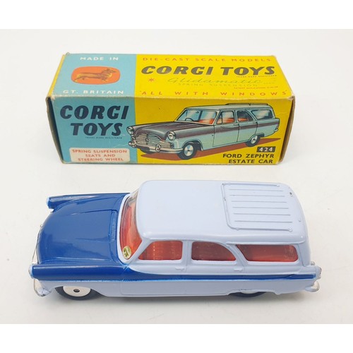 408 - A vintage boxed Corgi Ford Zephyr Estate Car, 424. UK shipping £14. We combine shipping.