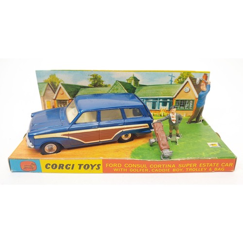 411 - A vintage boxed Corgi Ford Consul Cortina Super Estate Car, 440. UK shipping £14. We combine shippin... 