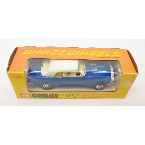 418 - A vintage boxed Corgi Whizzwheels Chevrolet SS350 Camero, 304. UK shipping £14. We combine shipping.