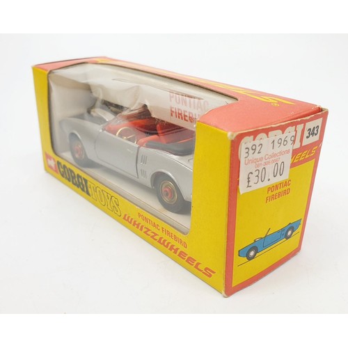 430 - A vintage boxed Corgi Whizzwheels Pontiac Firebird, 343. UK shipping £14. We combine shipping.