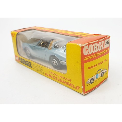 435 - A vintage boxed Corgi Whizzwheels Porsche Targa 911S, 382. UK shipping £14. We combine shipping.