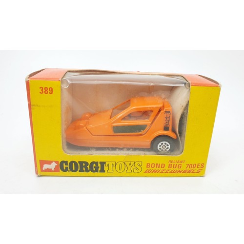 448 - A vintage boxed Corgi Reliant Bond Bug 700 ES, 389. UK shipping £14. We combine shipping.