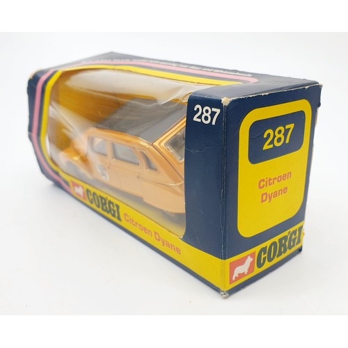 452 - A vintage boxed Corgi Citroen Dyane, 287. UK shipping £14. We combine shipping.