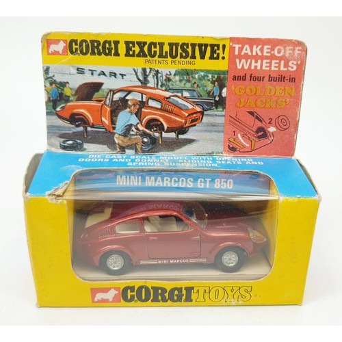 453 - A vintage boxed Corgi Mini Marcos GT850, 341. UK shipping £14. We combine shipping.