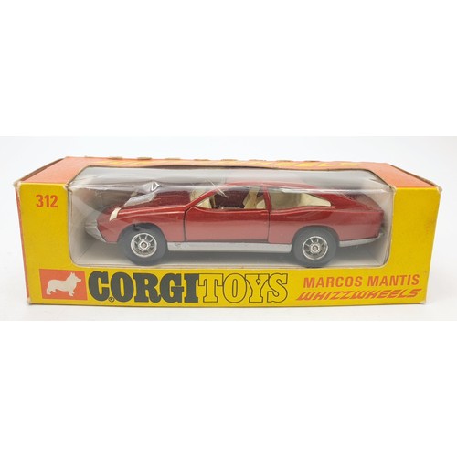 454 - A vintage boxed Corgi Whizzwheels Marcos Mantis, 312. UK shipping £14. We combine shipping.