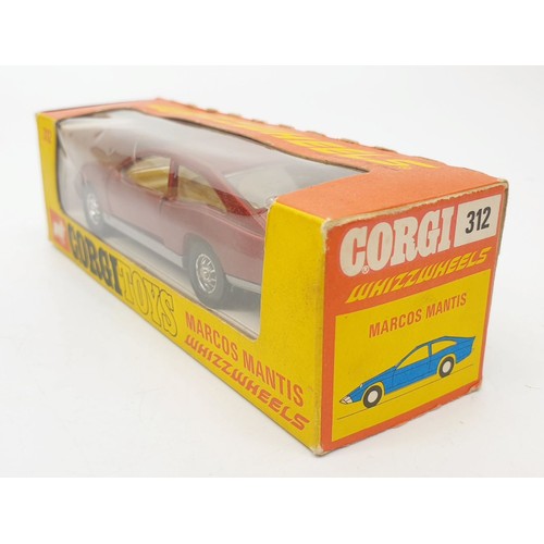 454 - A vintage boxed Corgi Whizzwheels Marcos Mantis, 312. UK shipping £14. We combine shipping.