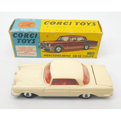 467 - A vintage boxed Corgi Mercedes Benz 220SE Coupe, 230. UK shipping £14. We combine shipping.