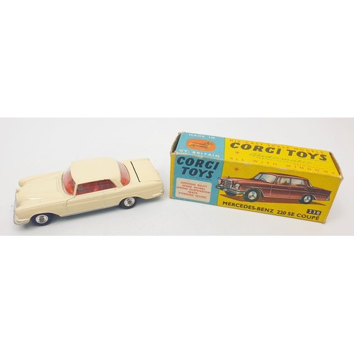 467 - A vintage boxed Corgi Mercedes Benz 220SE Coupe, 230. UK shipping £14. We combine shipping.