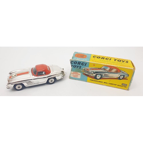 468 - A vintage boxed Corgi Mercedes Benz 300SL Hard Top Roadster, 304S. UK shipping £14. We combine shipp... 