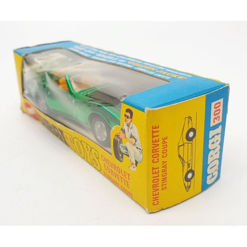 470 - A vintage boxed Corgi Chevrolet Corvette Stingray Coupe, 300. UK shipping £14. We combine shipping.