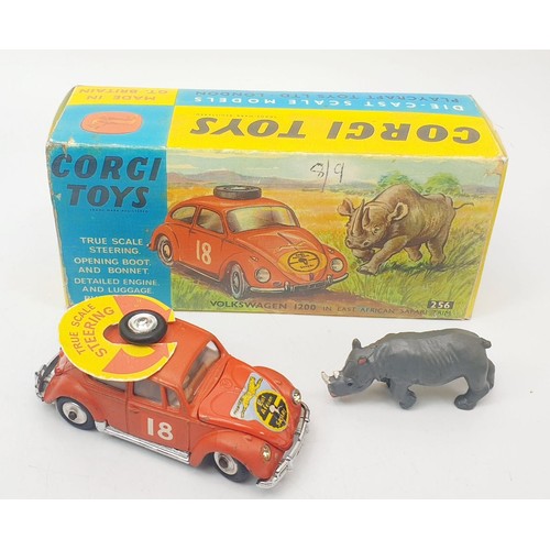 473 - A vintage Corgi Volkswagen 1200 In East African Safari Trim, 256 with reproduction box. UK shipping ... 