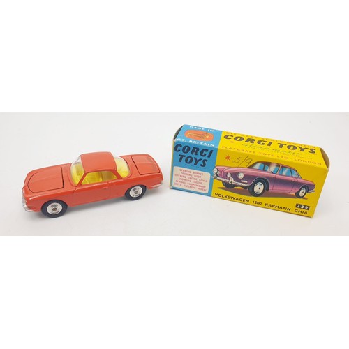 475 - A vintage boxed Corgi Volkswagen Karmann Ghia, 239. UK shipping £14. We combine shipping.