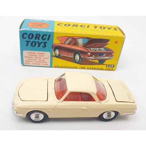 476 - A vintage boxed Corgi Volkswagen 1500 Karmann Ghia, 239. UK shipping £14. We combine shipping.