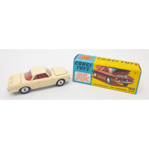 477 - A vintage boxed Corgi Volkswagen 1500 Karmann Ghia, 239. UK shipping £14. We combine shipping.