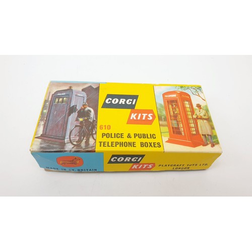 479 - A vintage boxed Corgi Kits Police & Public Telephone Boxes, 610. UK shipping £14. We combine shippin... 