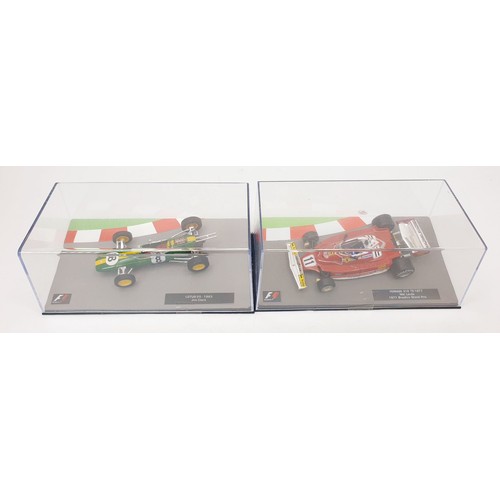 487 - Seventeen model F1 cars. UK shipping £14. We combine shipping.