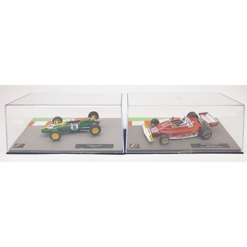 487 - Seventeen model F1 cars. UK shipping £14. We combine shipping.