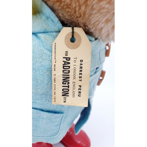 489 - A vintage Eden Toys Paddington Bear, length 14