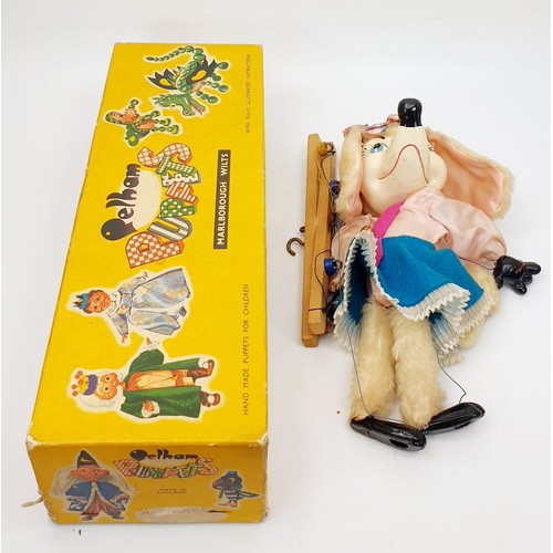 496 - A vintage boxed Pelham Puppet, Type SL Fifi Poodle 1963 in original box with instruction leaflet. UK... 