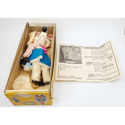 496 - A vintage boxed Pelham Puppet, Type SL Fifi Poodle 1963 in original box with instruction leaflet. UK... 