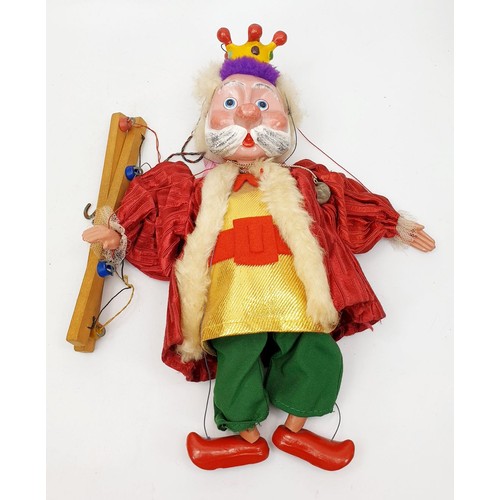 497 - A vintage boxed Pelham Puppet, Type SL King 1963 with early crown, A/F, in original box. UK shipping... 