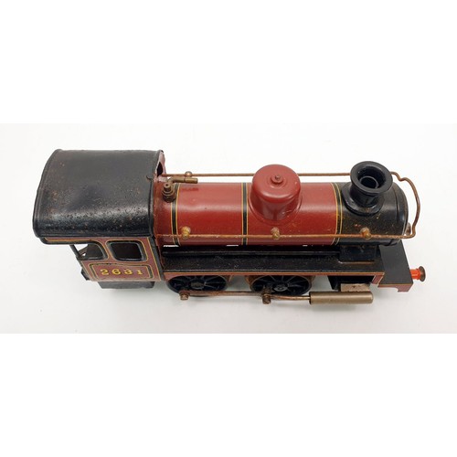 514 - A vintage O gauge GBN Douglas R. Hartley live steam engine and tender engine length, 8.25