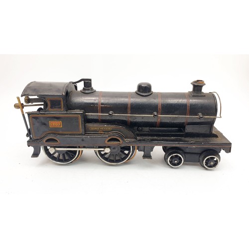 515 - A vintage O gauge George The Fifth clockwork locomotive and tender, locomotive length 9