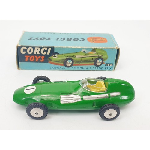 342 - A vintage boxed Corgi Vanwall Formula 1 Grand Prix, 150. UK shipping £14. We combine shipping.