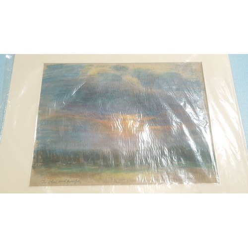 69 - George Anderson Short: two pastel drawings of sunsets, signed and dated 1923 and 1925, 8