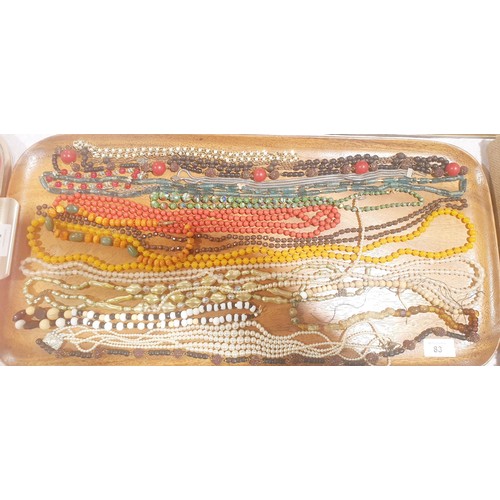 83 - A selection of vintage necklaces. UK shipping £14.