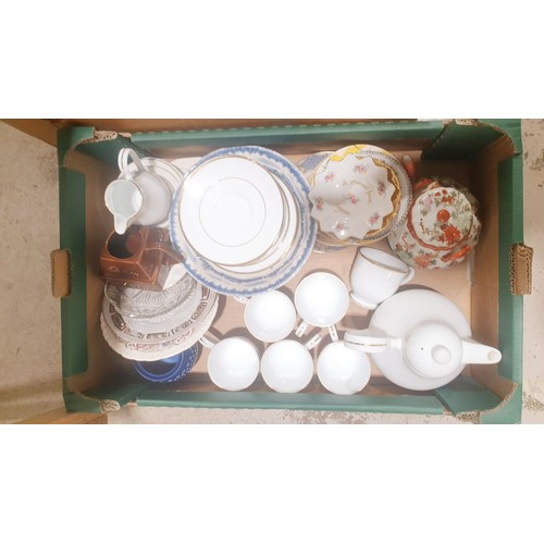 91 - Three boxes of glass and ceramics. No shipping. Arrange collection or your own packer and shipper, p... 