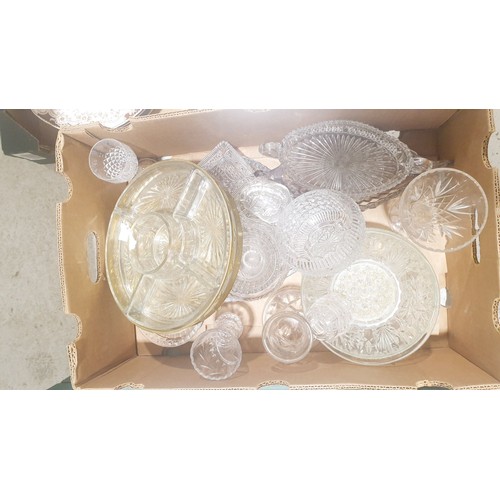 91 - Three boxes of glass and ceramics. No shipping. Arrange collection or your own packer and shipper, p... 